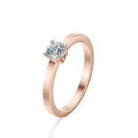 Pierścionek z różowego złota z diamentem AJPZ_003